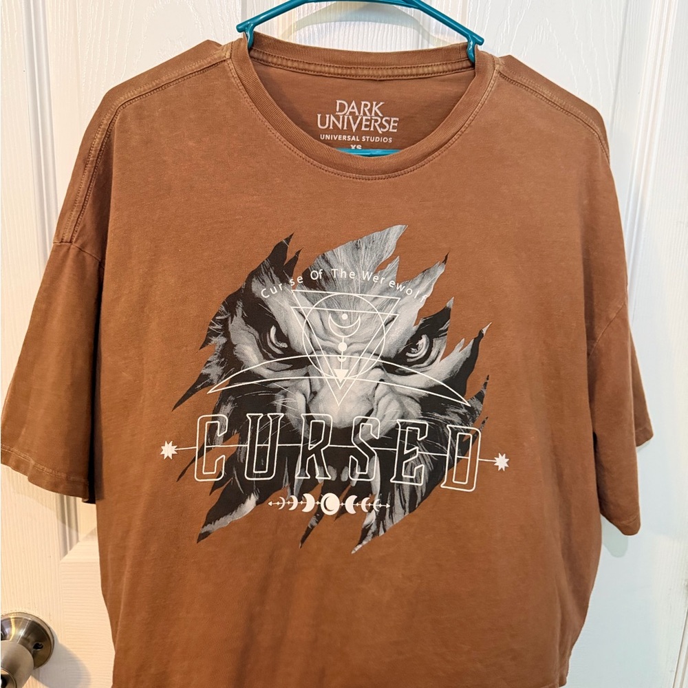 Universal Brown 'Cursed' Werewolf Graphic Tee